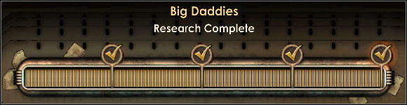 Researching each enemy type can result in maximally four profits (research bonuses),, unlocked as you make progress in the research - BioShock 2: Enemies and how to conduct a research on them - Recommendations & tips - Bioshock 2 Game Guide & Walkthrough