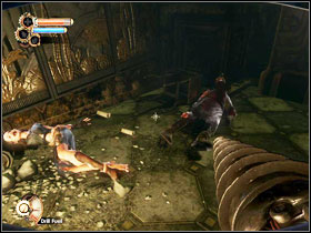 After reaching the big room, you will get to admire the Big Sisters stunts - BioShock 2: Adonis Luxury Resort - walkthrough - Walkthrough - Bioshock 2 Game Guide & Walkthrough