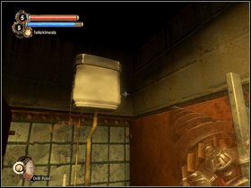 Another way of getting the code is to go to the toilets (the entrance is opposite to the door with the key lock, youll have to pay 5$) - BioShock 2: Inner Persephone (1) - walkthrough - Walkthrough - Bioshock 2 Game Guide & Walkthrough