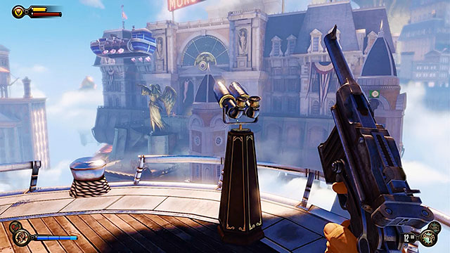 Use the back door to leave the Order of the Raven building - Go to the Monument Island and find the girl (part 2) | Chapter 4 - Comstock Center Rooftops - Chapter 4 - Comstock Center Rooftops - BioShock Infinite Guide