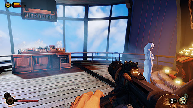 Once youve entered the pilots chamber you should spend some time exploring it - Board Prophet Comstocks zeppelin | Chapter 5 - Monument Island Gateway - Chapter 5 - Monument Island Gateway - BioShock Infinite Guide