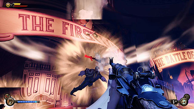 Expect to encounter resistance from Slates men after getting back to the main hall - Find Slate past the First Ladys memorial | Chapter 10 - Inside the Hall of Heroes - Chapter 10 - Inside the Hall of Heroes - BioShock Infinite Guide