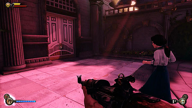 Continue exploring the initial corridors of the exhibit and youll soon come across a locked door - Find Slate past the First Ladys memorial | Chapter 10 - Inside the Hall of Heroes - Chapter 10 - Inside the Hall of Heroes - BioShock Infinite Guide