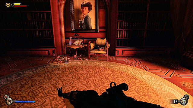 Theres a room with a fireplace to the right of the door - Find Slate past the First Ladys memorial | Chapter 10 - Inside the Hall of Heroes - Chapter 10 - Inside the Hall of Heroes - BioShock Infinite Guide