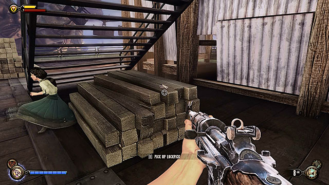 Check the back of the platform - Return to Soldiers Field and power up the gondola | Chapter 12 - Return to Hall of Heroes - Chapter 12 - Return to Hall of Heroes - BioShock Infinite Guide