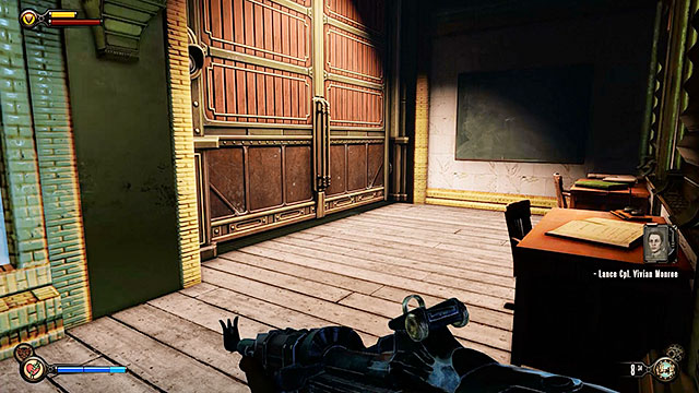 Once youre ready to help the girl leave the building via a door located on the right side of the corridor - Pursue Elizabeth | Chapter 14 - Beggars Wharf - Chapter 14 - Beggars Wharf - BioShock Infinite Guide