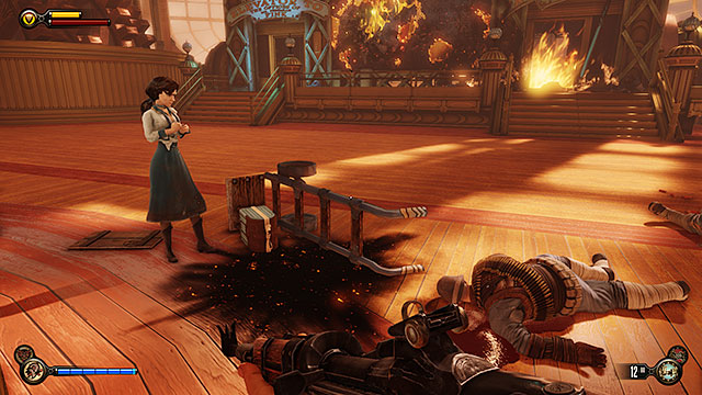 Enter the factory and explore two of the closest areas - Go to the factory and take back the First Lady airship part 2 | Chapter 27 - The Factory - Chapter 27 - The Factory - BioShock Infinite Guide