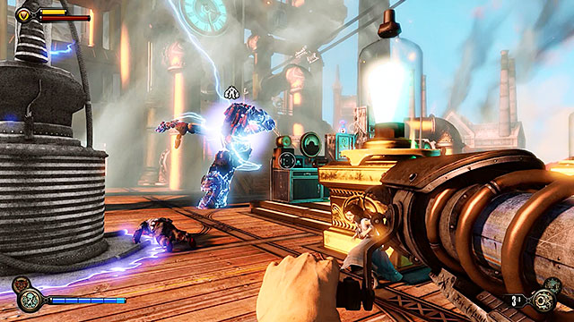 Once youve defeated the first group of enemies a new Handyman will arrive at the square - Go to the factory and take back the First Lady airship part 2 | Chapter 27 - The Factory - Chapter 27 - The Factory - BioShock Infinite Guide