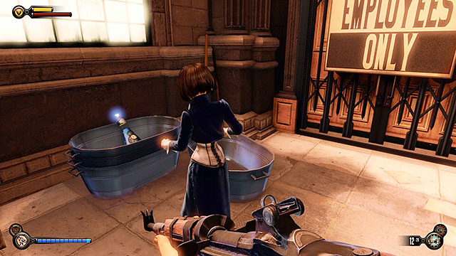 When youre ready to move on with your current mission ask Elizabeth to open the stations door (she wont need any lockpicks) - Go to Comstock house part 1 | Chapter 28 - Emporia - Chapter 28 - Emporia - BioShock Infinite Guide