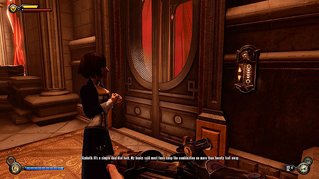 Once youve explored the surrounding area return to the rotary doors located at the end of the corridor and get to the other side - Go to Comstock house part 2 | Chapter 29 - Port Prosperity - Chapter 29 - Port Prosperity - BioShock Infinite Guide
