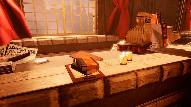 Pick up the books that cover the code (they can be found on the first stand opposite the rotary doors) - Go to Comstock house part 2 | Chapter 29 - Port Prosperity - Chapter 29 - Port Prosperity - BioShock Infinite Guide