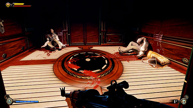 Dont bother examining three kinetoscopes located in the atrium, because this is the same set as the one located at the beginning of the game in the Blue Ribbon Restaurant - Find the next tear | Chapter 31 - Memorial Gardens - Chapter 31 - Memorial Gardens - BioShock Infinite Guide