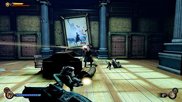 As soon as youve reached an archive in this wing a Crow will send a group of revolutionists at you - Find the next tear | Chapter 31 - Memorial Gardens - Chapter 31 - Memorial Gardens - BioShock Infinite Guide