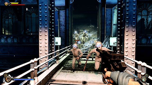 As soon as you leave the elevator youll encounter new Franklins and a Boy of Silence - Go to wardens office | Chapter 33 - The Atrium - Chapter 33 - The Atrium - BioShock Infinite Guide