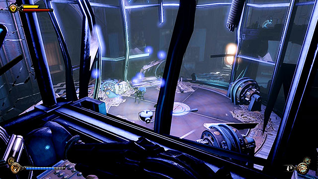 Kill all enemy units and find the staircase leading to the remaining second generator - Turn off the machines | Chapter 35 - Operating Theatre - Chapter 35 - Operating Theatre - BioShock Infinite Guide