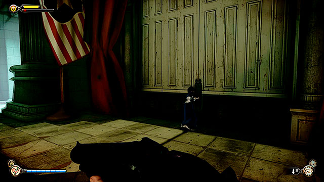 Go back to the first floor of the operating block and ask Elizabeth to break the lock on a door located between the corridors leading to turned off generators (the lock requires 3 lockpicks) - Go outside and find Comstocks flagship | Chapter 35 - Operating Theatre - Chapter 35 - Operating Theatre - BioShock Infinite Guide