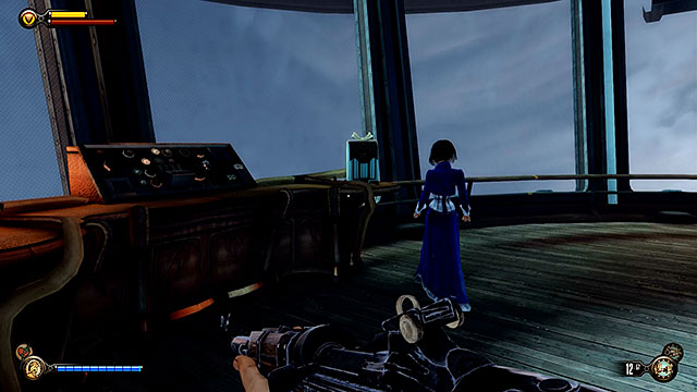 The cabin located on the other side of the locked gate contains some supplies and weapons - Clear the hangar bay Sky-Line | Chapter 37 - Hangar Deck - Chapter 37 - Hangar Deck - BioShock Infinite Guide