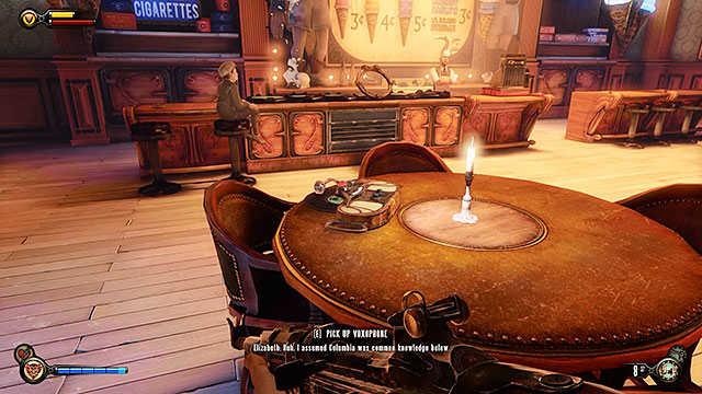 Soldiers Field - inside Duke and Dimwit ice cream store in the upper promenade - Chapter 8 | Voxophones in BioShock Infinite - Voxophones - BioShock Infinite Guide