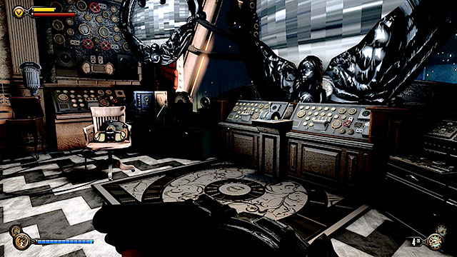 Wardens Office - on a chair near a large control panel - Chapters 32-35 | Voxophones in BioShock Infinite - Voxophones - BioShock Infinite Guide