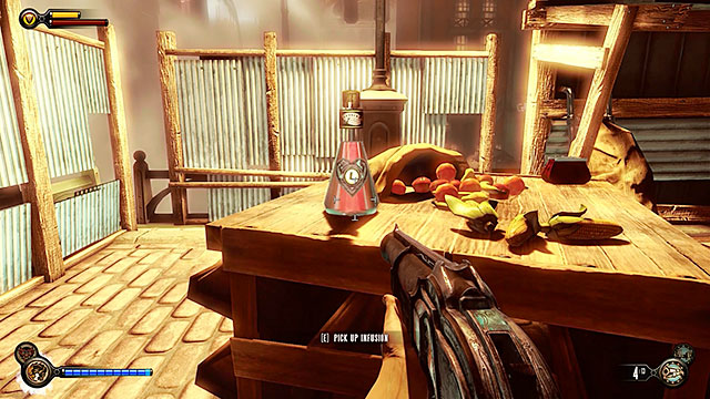 Shantytown - in an alley to the left of the elevator - Chapters 21-26 | Infusions in BioShock Infinite - Infusions - BioShock Infinite Guide