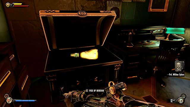 The Bull House - in a chest in an office on the first floor (optional mission) - Chapters 21-26 | Infusions in BioShock Infinite - Infusions - BioShock Infinite Guide