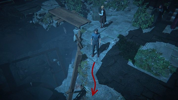 Make your way to the bottom of the screen until youve reached an active point at the verge of the chasm - Stop Eddie | Black Mirror Walkthrough - Chapter 3 - Black Mirror Guide