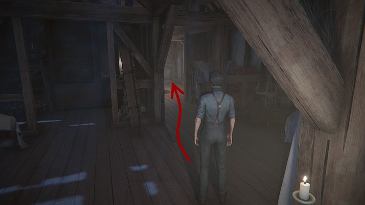 Leave the library and climb up to the attic - Reach the abandoned village | Chapter 4 | Walkthrough - Chapter 4 - Black Mirror Guide