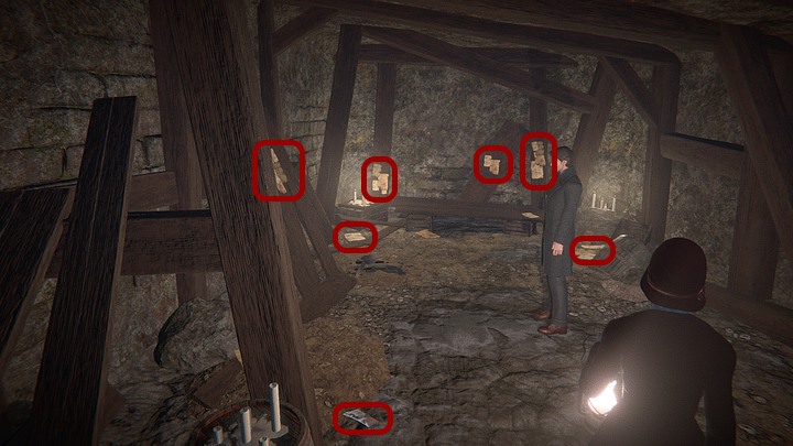 Inside, pick up some new photograph fragments (on the left - almost directly across the room from the entrance), and then read all the available notes (theres a total of 6): theyre nailed to boards, lying on the boards or the ground (they will activate one by one - leave those on the left for the - Explore the village | Chapter 4 | Walkthrough - Chapter 4 - Black Mirror Guide