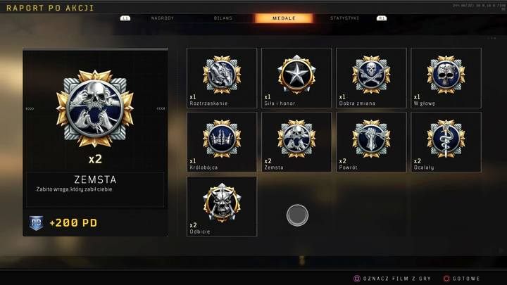 At the end of the game you will see the medals you have won: pay attention to those for which you will get a lot of points and which you know that you are able to accomplish and repeat. - How can I quickly gain experience levels in Call of Duty Black Ops 4? - FAQ - Call of Duty Black Ops 4 Guide and Tips