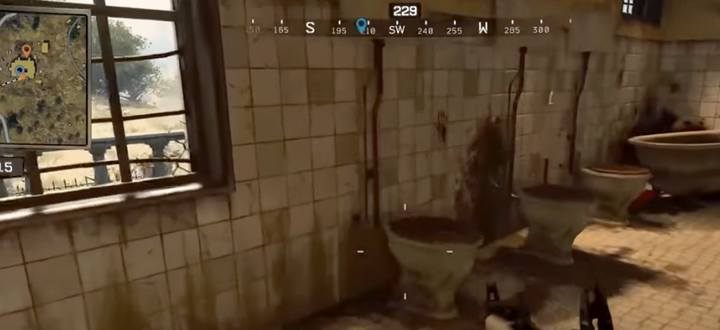 If you go to the first floor, you will find an Easter Egg: approach the toilet near the window in the southern part of the building, and use the flush 3 times - Map and description of interesting locations in Black Ops 4 Blackout Mode - Blackout Mode - Call of Duty Black Ops 4 Guide and Tips