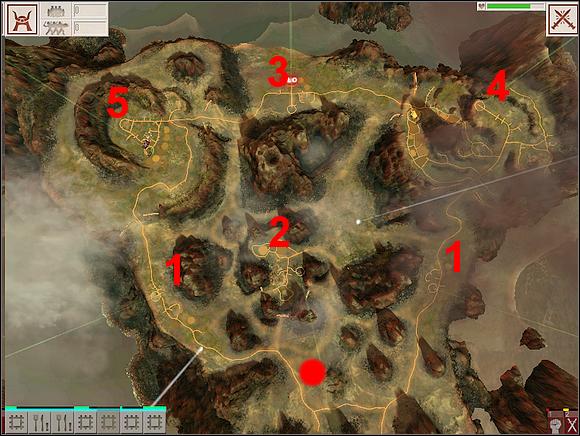 If You wish to conquer the land by force, take over the village in the order pointed out on the picture - LAND SEVEN - gameplay - Black and White 2 - Game Guide and Walkthrough