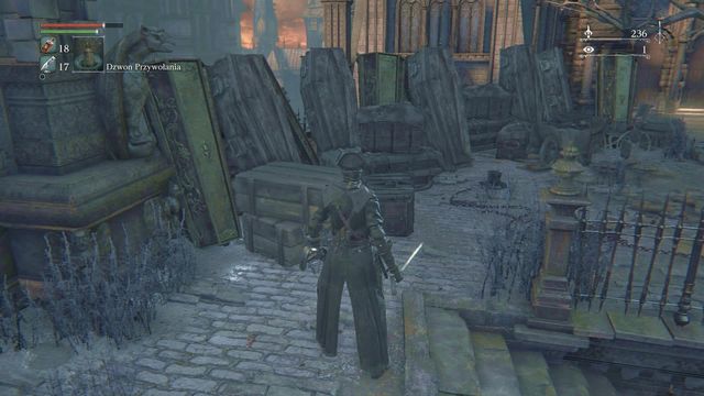 On the yard, you can divert from your path - Central Yharnam | Walkthrough - Walkthrough - Bloodborne Game Guide & Walkthrough
