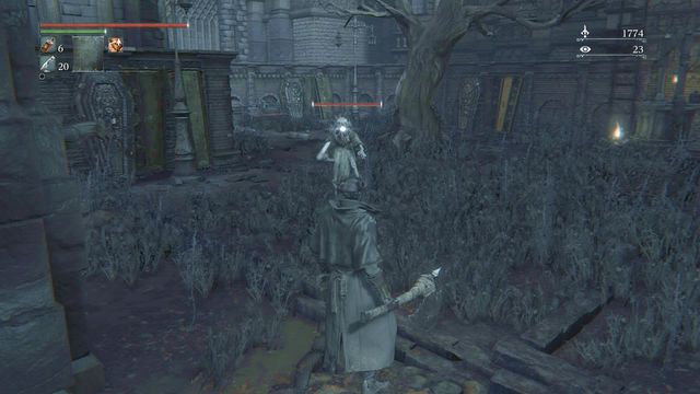 A single enemy will stand on your way to Iosefkas Clinic. - Central Yharnam | Walkthrough - Walkthrough - Bloodborne Game Guide & Walkthrough