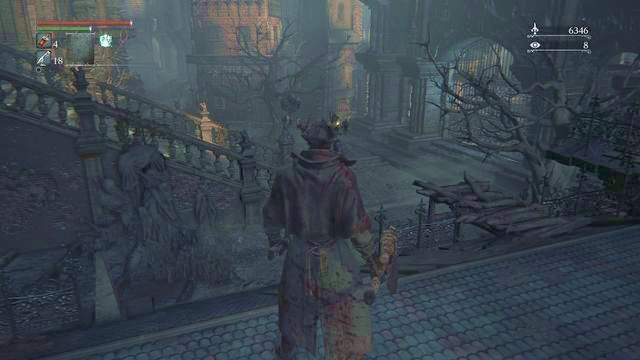 You will appear in a place shown on the screenshot above - Cathedral Ward - Central Square | Walkthrough - Walkthrough - Bloodborne Game Guide & Walkthrough