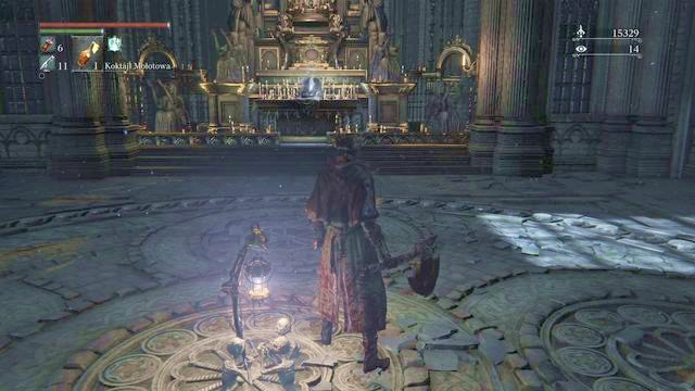 Go to the alter and observe the item there to unlock the password necessary to enter the Forbidden Woods. - Cathedral Ward - Central Square | Walkthrough - Walkthrough - Bloodborne Game Guide & Walkthrough