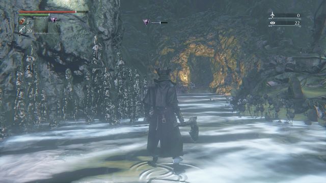 The exit, leading to a part of Central Yharnam that was inaccessible before. - Forbidden Woods | Walkthrough - Walkthrough - Bloodborne Game Guide & Walkthrough