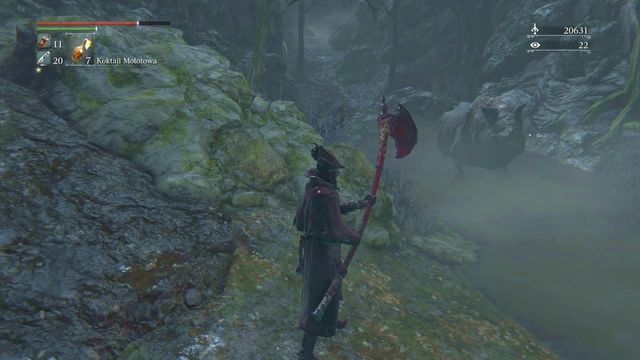 From this place, you can go two opposite ways. - Forbidden Woods | Walkthrough - Walkthrough - Bloodborne Game Guide & Walkthrough