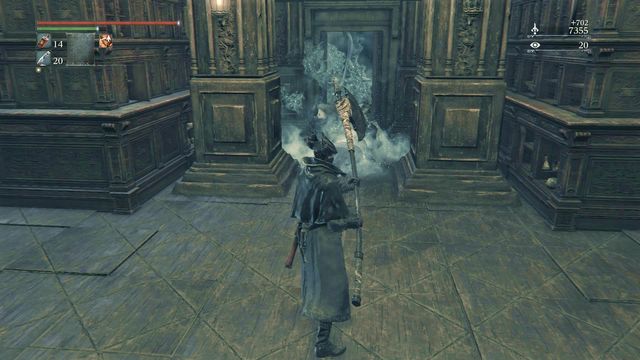 Keep the enemies near the door - it will make it easier to eliminate them one by one. - Lecture Building | Walkthrough - Walkthrough - Bloodborne Game Guide & Walkthrough