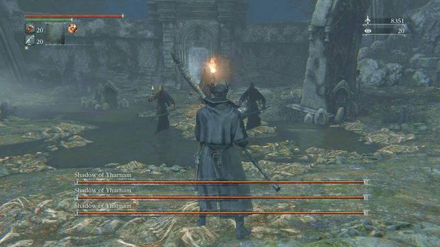 Three opponents, each one uses different attacks. - Shadows of Yharnam | Boss Fights - Boss Fights - Bloodborne Game Guide & Walkthrough