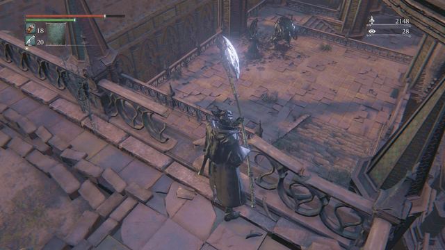 Place where you jump down. - Yahargul, Unseen Village - Yahargul Chapel | Walkthrough - Walkthrough - Bloodborne Game Guide & Walkthrough