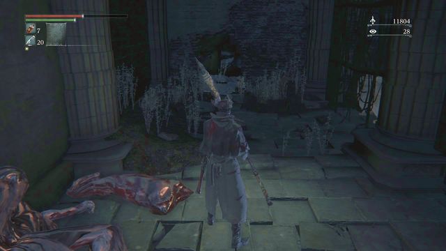 Exit through the hole in the wall will lead you straight to the boss. - Yahargul, Unseen Village - Yahargul Chapel | Walkthrough - Walkthrough - Bloodborne Game Guide & Walkthrough