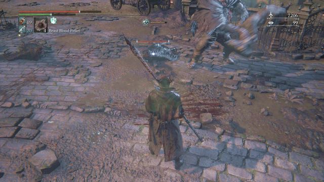 The bar in the middle of the screen lets you know about the multiplier that increases damage dealt and received. - Beast Mode in Bloodborne - Advanced gameplay - Bloodborne Game Guide & Walkthrough