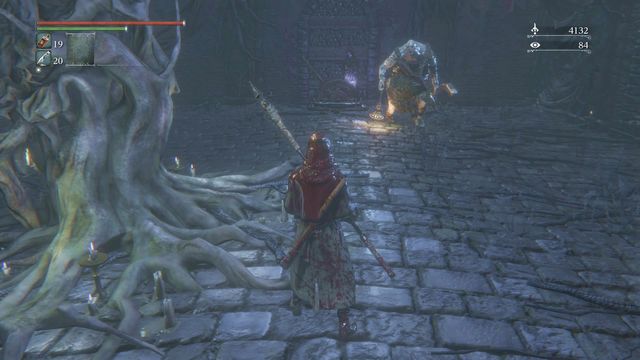 The lever for the boss arena door. - Chalice Dungeons in Bloodborne - Advanced gameplay - Bloodborne Game Guide & Walkthrough