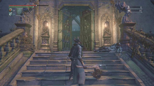 Eileen, in front of the Grand Cathedral. - Covenant choice | Side quests - Side quests - Bloodborne Game Guide & Walkthrough