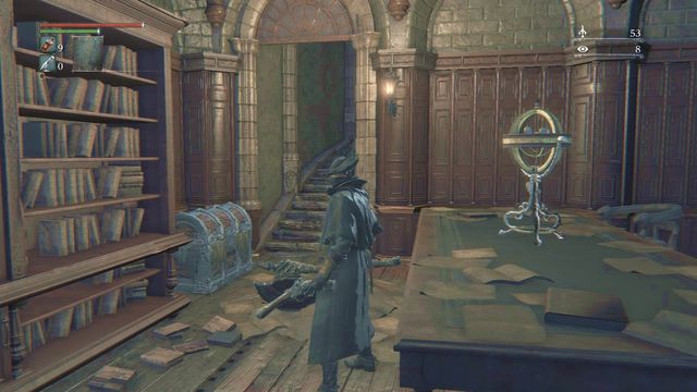This is where you find the Blood Gem Workshop Tool . - How to repair and upgrade weapons in Bloodborne? | FAQ - FAQ - Bloodborne Game Guide & Walkthrough