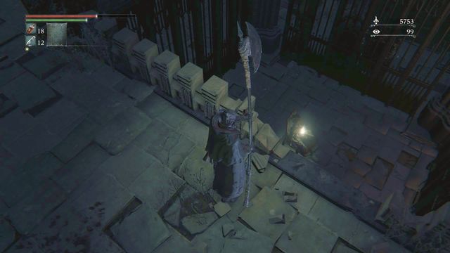 Near the body you will find the key you need. - Upper Cathedral Ward | Walkthrough - Walkthrough - Bloodborne Game Guide & Walkthrough