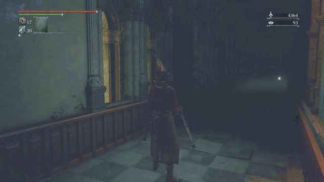 At the end of the corridor prepare for the first attack of the werewolf. - Upper Cathedral Ward | Walkthrough - Walkthrough - Bloodborne Game Guide & Walkthrough