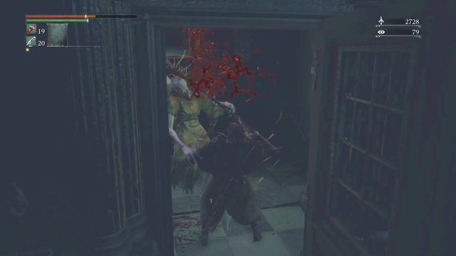 If you enter the room carefully you have a chance of luring only one witch. - Upper Cathedral Ward | Walkthrough - Walkthrough - Bloodborne Game Guide & Walkthrough