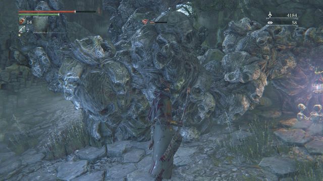 You can wait behind the rocks until your frenzy reduces to zero. - Nightmare of Mensis | Walkthrough - Walkthrough - Bloodborne Game Guide & Walkthrough