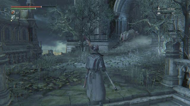 Calmly walk to the pig and attack it from the back. - Nightmare of Mensis | Walkthrough - Walkthrough - Bloodborne Game Guide & Walkthrough